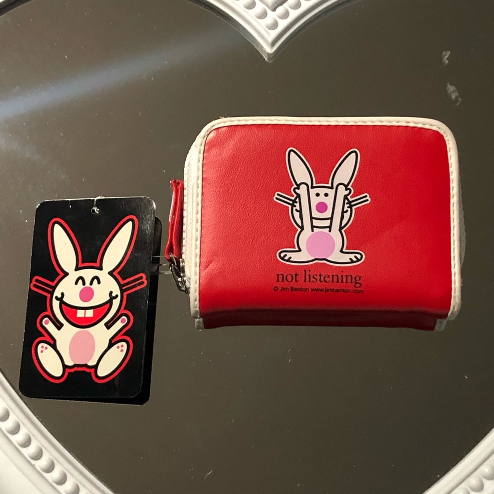 it’s happy bunny red wallet, nwt